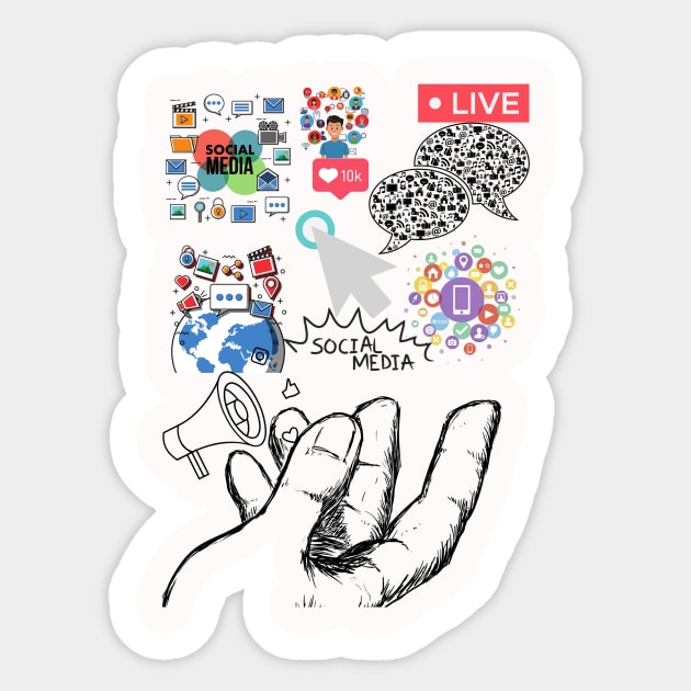 social media life Sticker by AMINOS ART